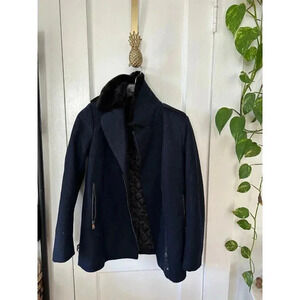 H&M Wool Blend Women’s size 6 Blue Coat